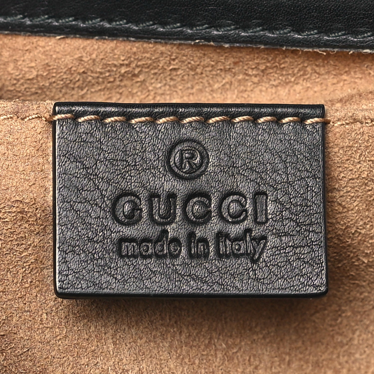 Gucci GG Supreme Monogram Calfskin Small Padlock Shoulder Bag Beige Black Cuir 6 of 12