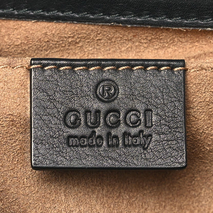 Gucci GG Supreme Monogram Calfskin Small Padlock Shoulder Bag Beige Black Cuir 6 of 12