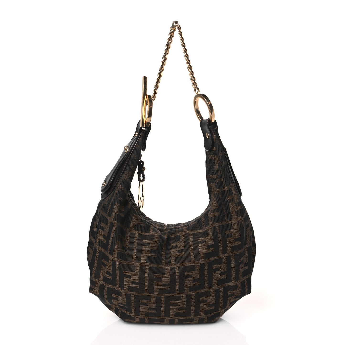 Zucca Small Chef Chain Hobo Tobacco