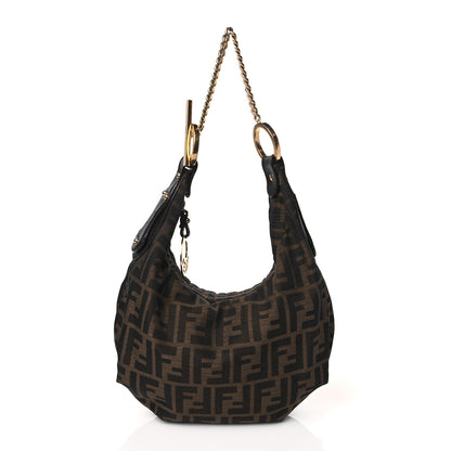 Fendi Zucca Small Chef Chain Hobo Tobacco 1 of 10