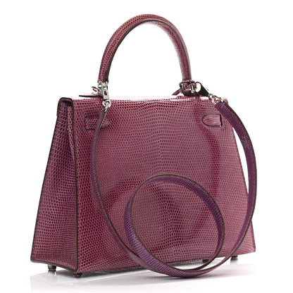 Hermes Lizard Kelly Sellier 25 Violet 3 of 13