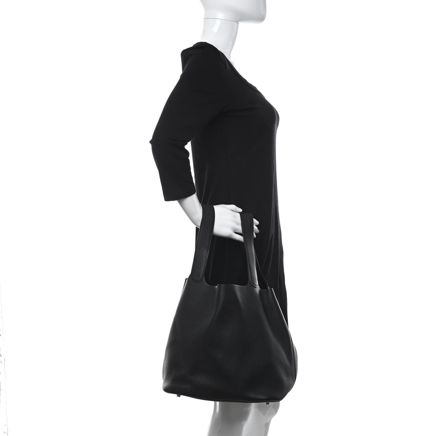 Taurillon Clemence Picotin Lock 26 GM Black