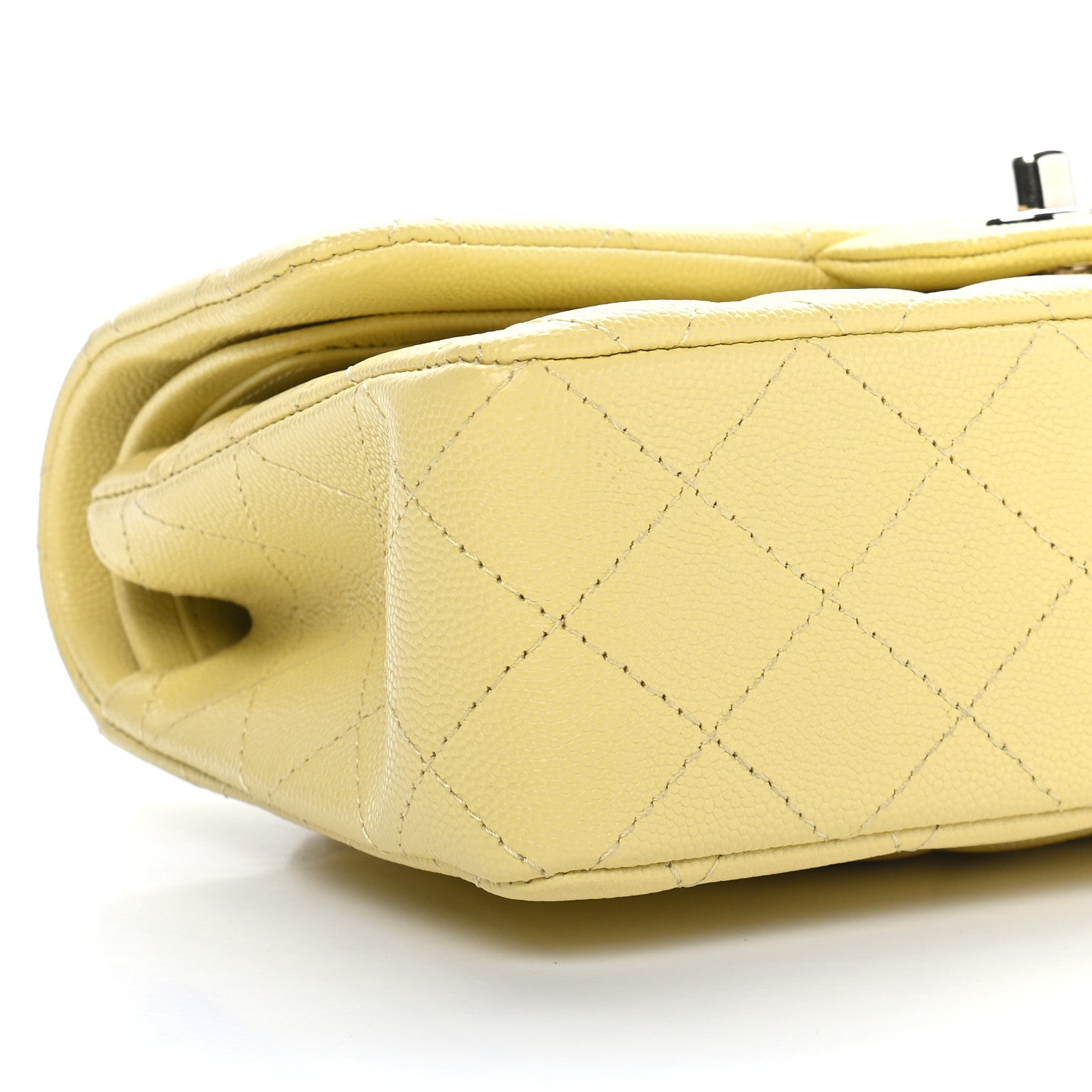 Chanel Caviar Quilted Small Double Flap Yellow 7 of 8