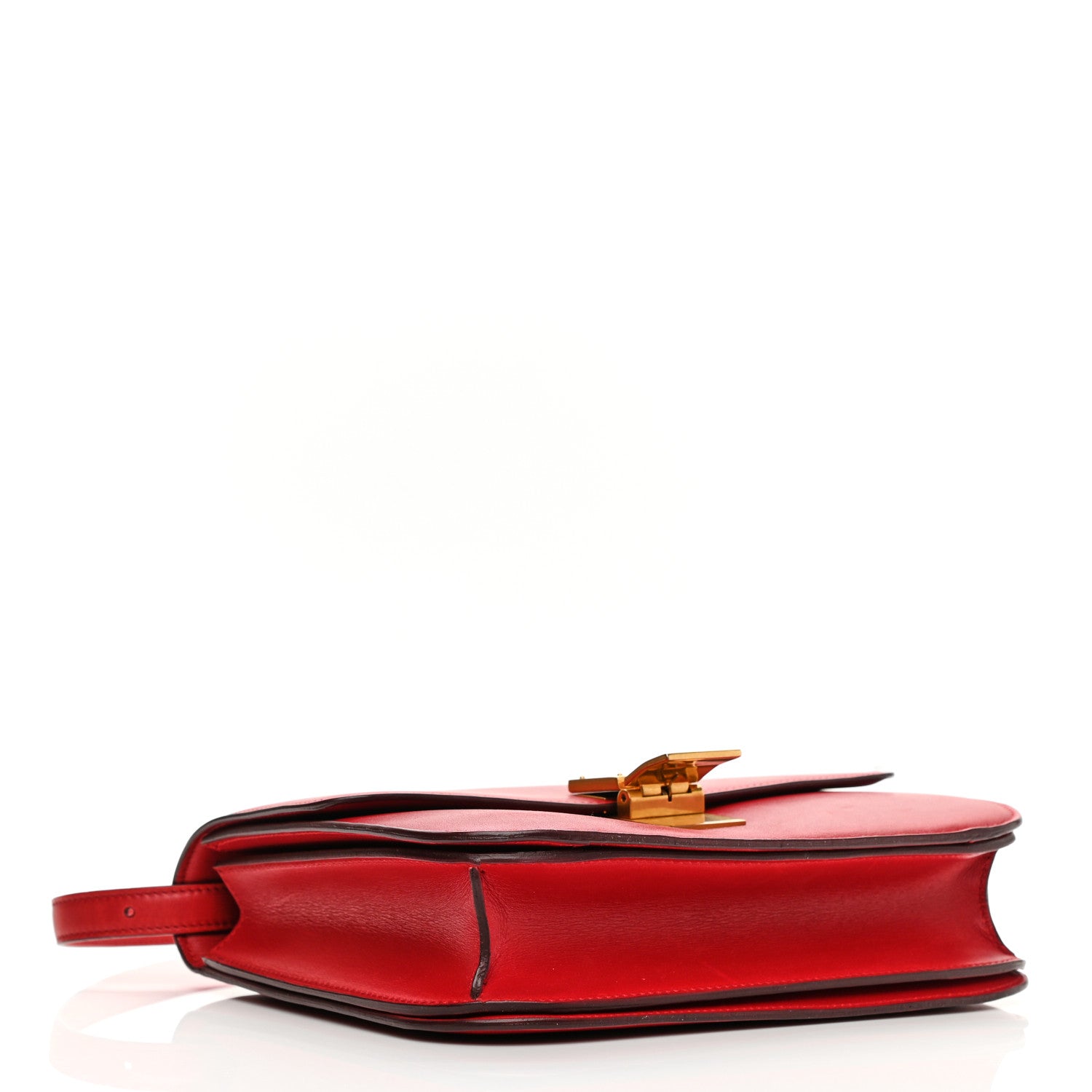 Celine Box Calfskin Medium Classic Box Flap Bag Red 4 of 14