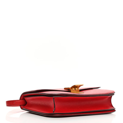 Celine Box Calfskin Medium Classic Box Flap Bag Red 4 of 14