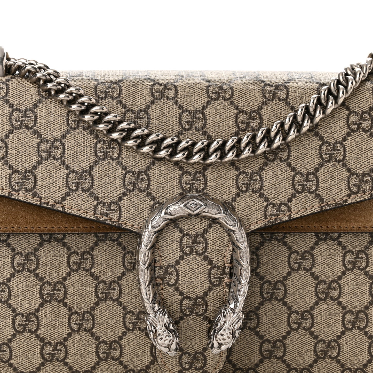GG Supreme Monogram Small Dionysus Shoulder Bag Taupe