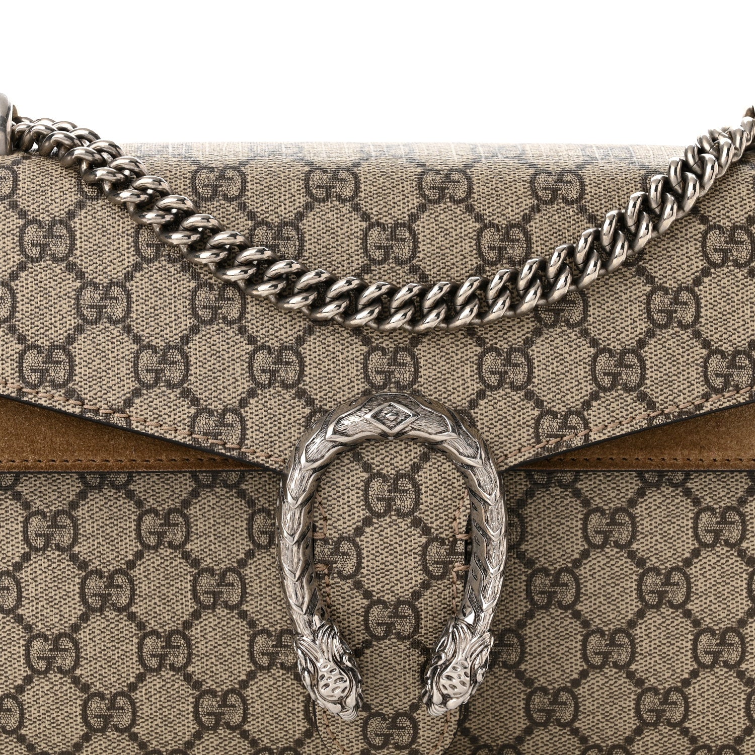Gucci GG Supreme Monogram Small Dionysus Shoulder Bag Taupe 8 of 10