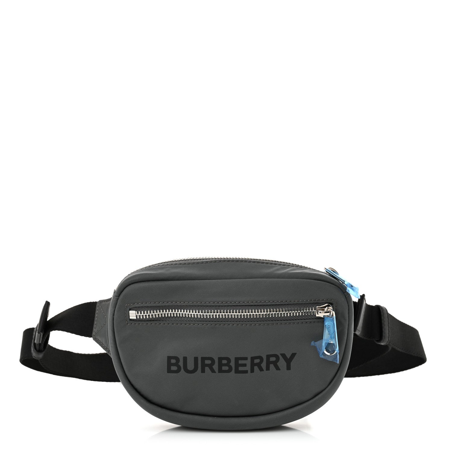 Burberry Econyl Logo Print Small Cannon Bum Bag Charcoal Grey 1 of 10