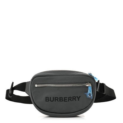 Burberry Econyl Logo Print Small Cannon Bum Bag Charcoal Grey 1 of 10