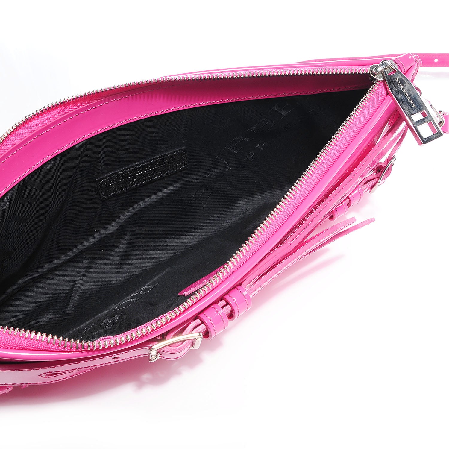 Burberry Patent Bridle Calfskin Clutch Bag Pink 7 of 10