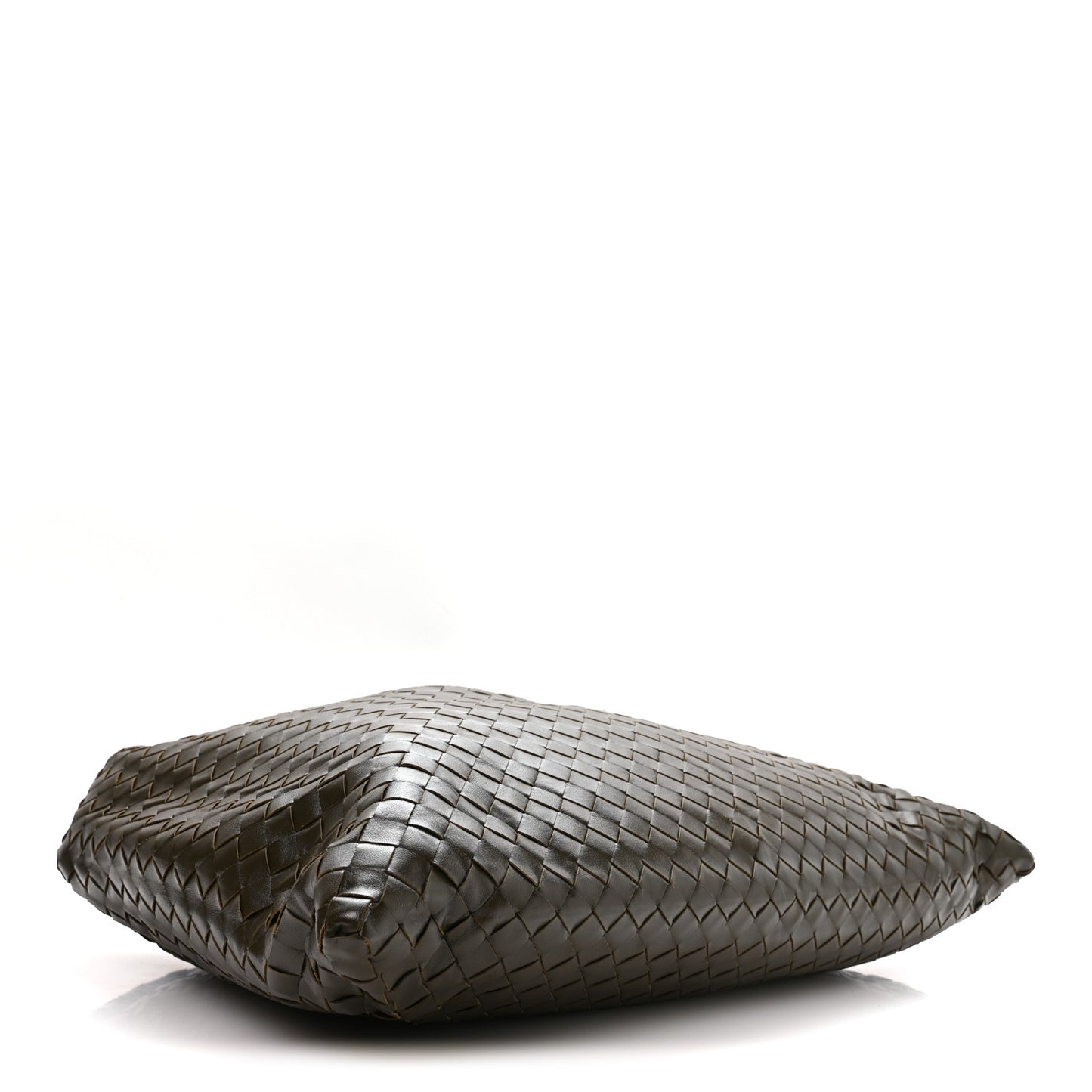 Calfskin Intrecciato Large Hop Kaki
