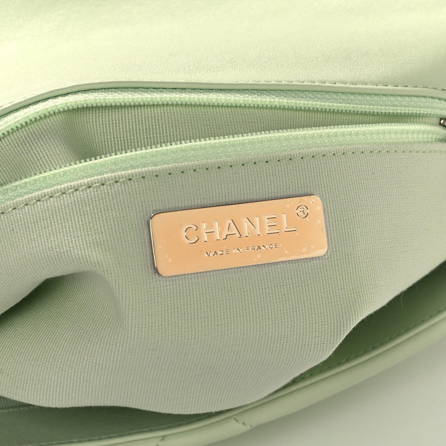 Chanel Lambskin Quilted Medium Chanel 19 Flap Light Green 6 of 11