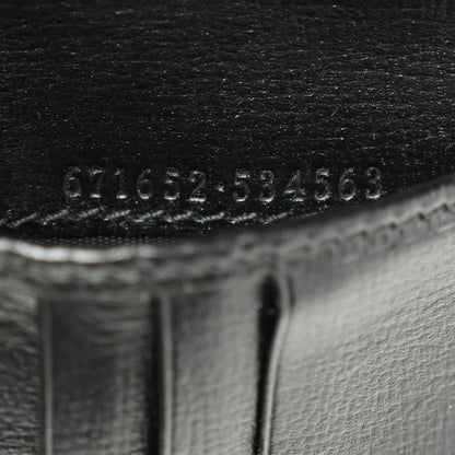 Gucci GG Supreme Monogram Azalea Calfskin Retro Interlocking G Bi-Fold Wallet Black 7 of 8