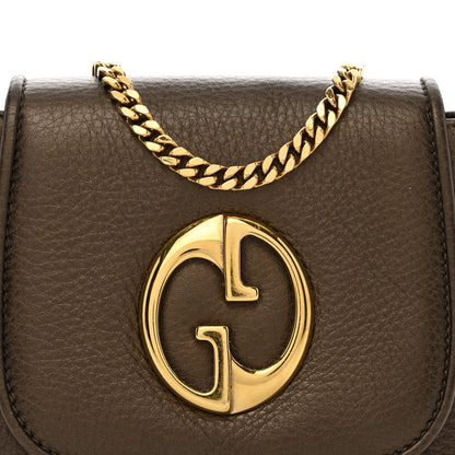 Gucci Metallic Pebbled Calfskin Small 1973 Chain Shoulder Bag Winter Leaf 5 of 10