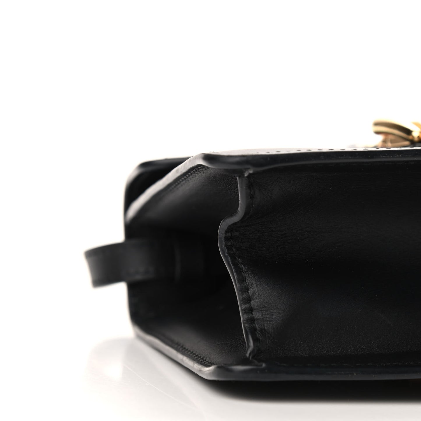 Calfskin Mini Sylvie Top Handle Bag Black