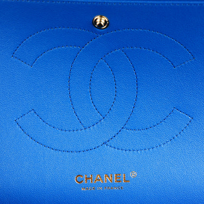 Chanel Lambskin Quilted Jumbo Double Flap Blue 7 of 8