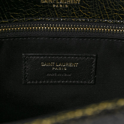 Saint Laurent Crinkled Calfskin Matelasse Monogram Medium Niki Chain Satchel Black Ocra 5 of 6