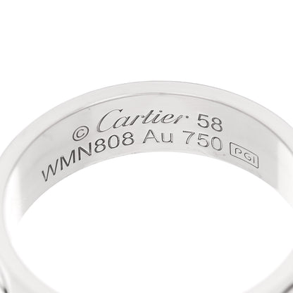 Cartier 18K White Gold 5.5mm LOVE Ring 58 8.5 4 of 5