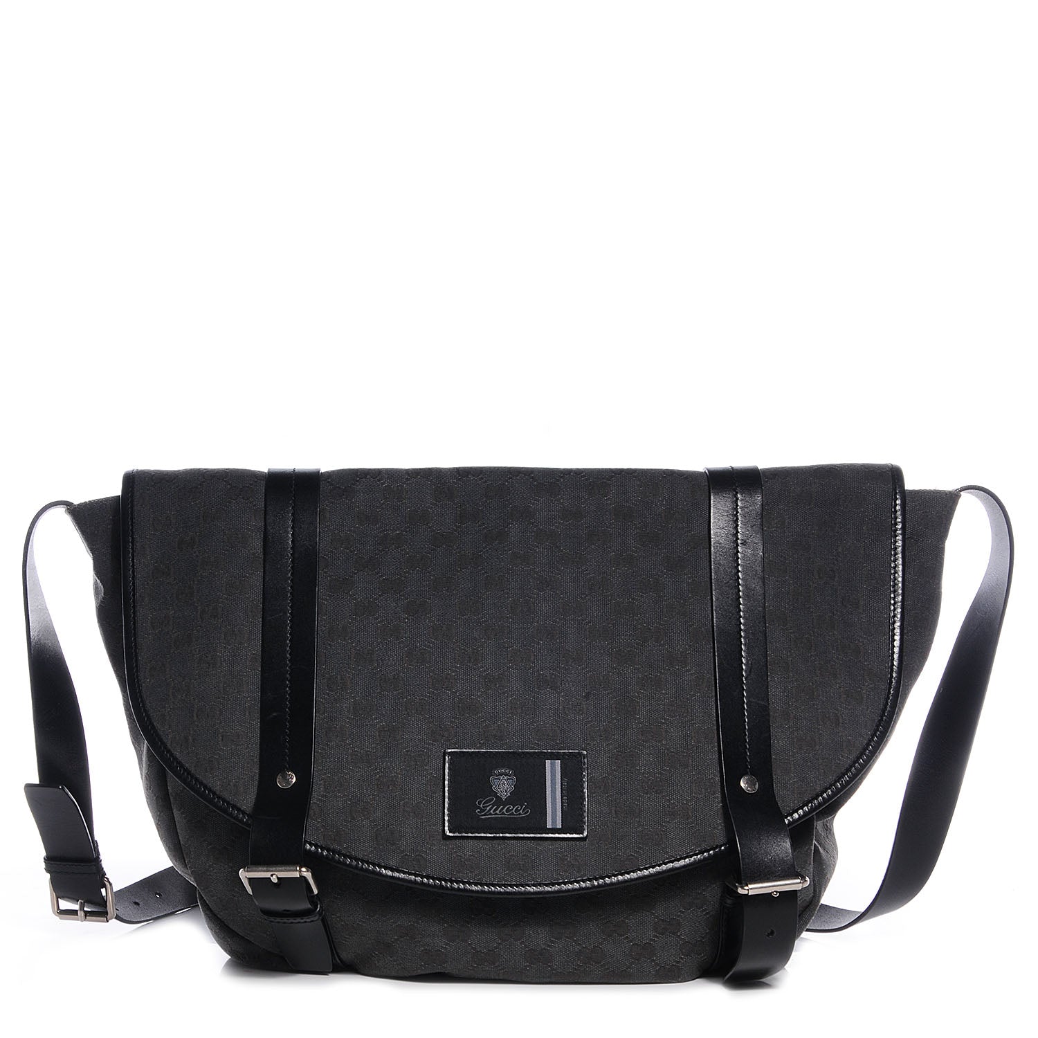 Gucci Monogram Large Messenger Grey Black 1 of 7