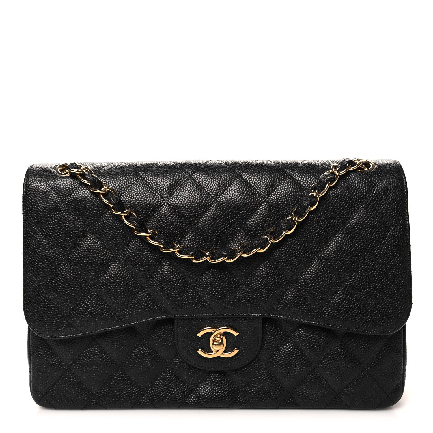 Chanel Caviar Quilted Jumbo Double Flap Black 1 of 11
