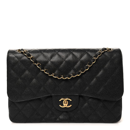Chanel Caviar Quilted Jumbo Double Flap Black 1 of 11