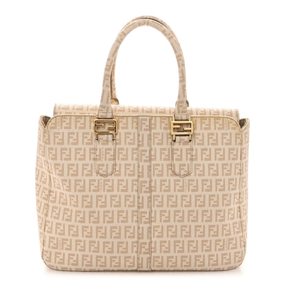 Fendi Zucchino Spalmati Forever Tote Crema Ecru 1 of 17