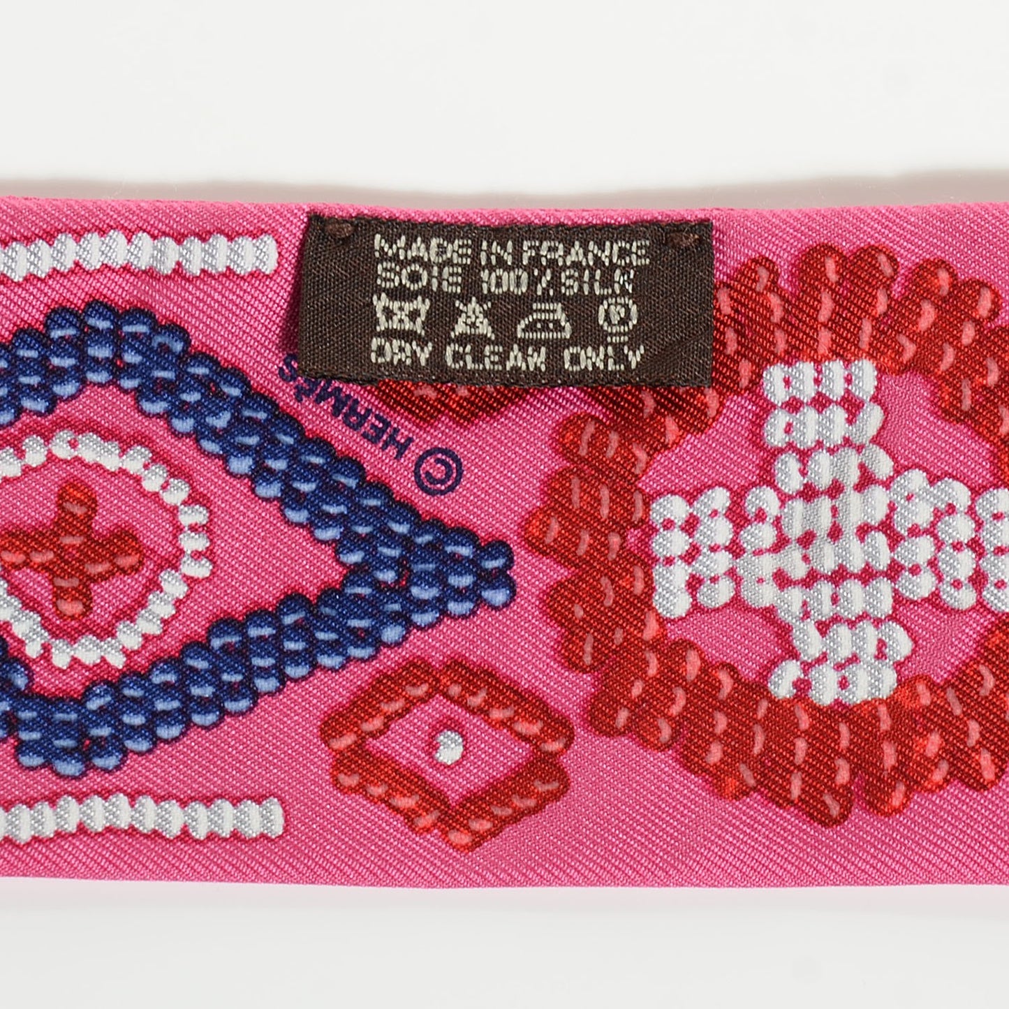 Silk Kelly En Perles Twilly Rose Bleu Blanc Rouge