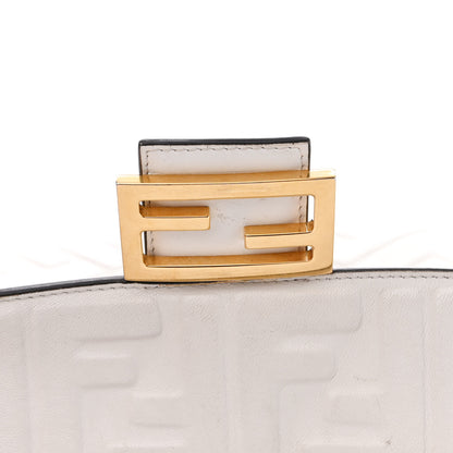 Fendi Nappa FF 1974 Embossed Baguette White 22 of 23