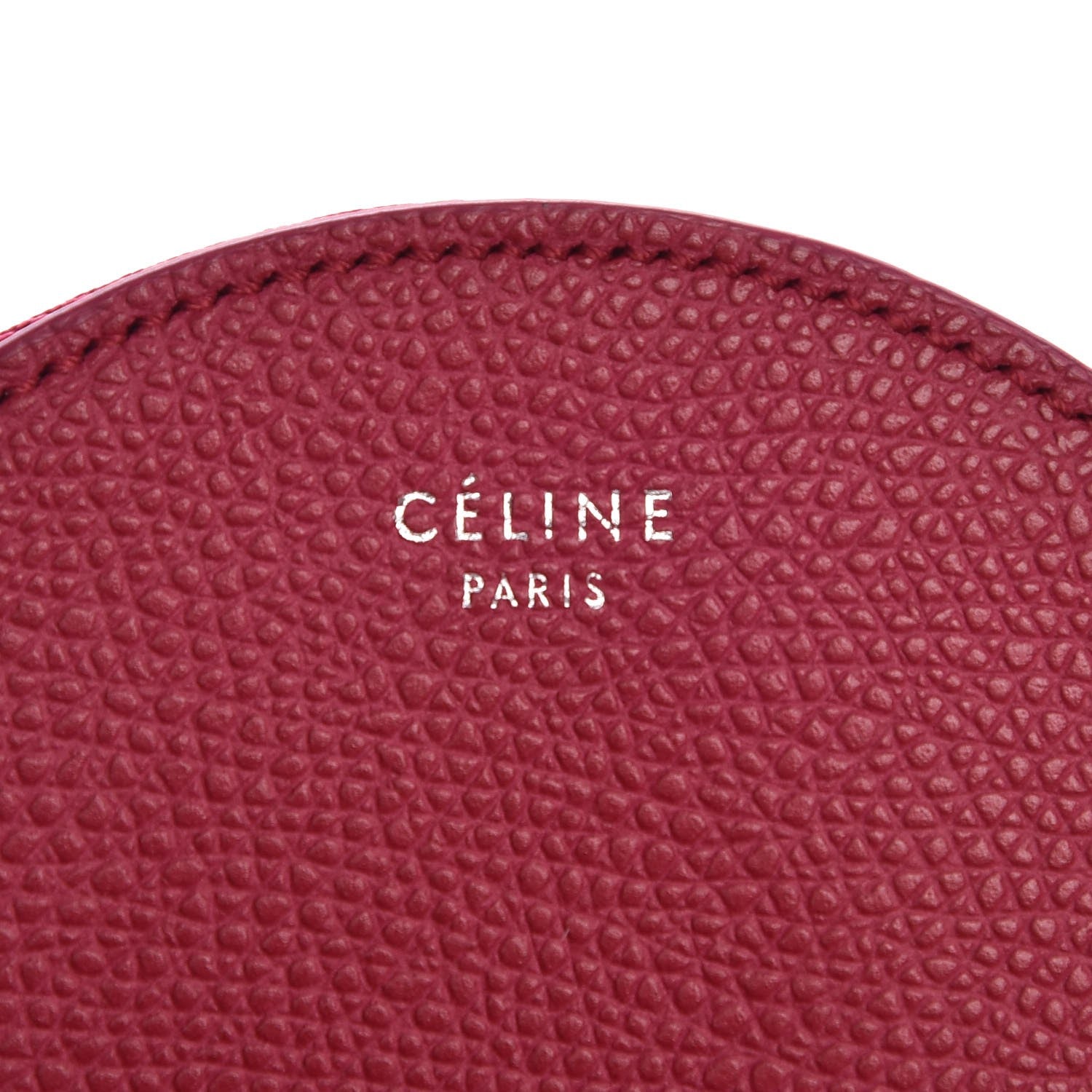 Celine Grained Calfskin Round Zip Coin Purse 8 of 9