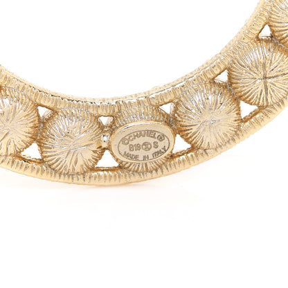 Chanel Crystal Cha-Nel Logo Brooch Set Gold 10 of 11