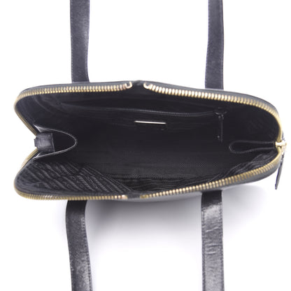 Prada Saffiano Top Handle Dome Satchel Black 4 of 11