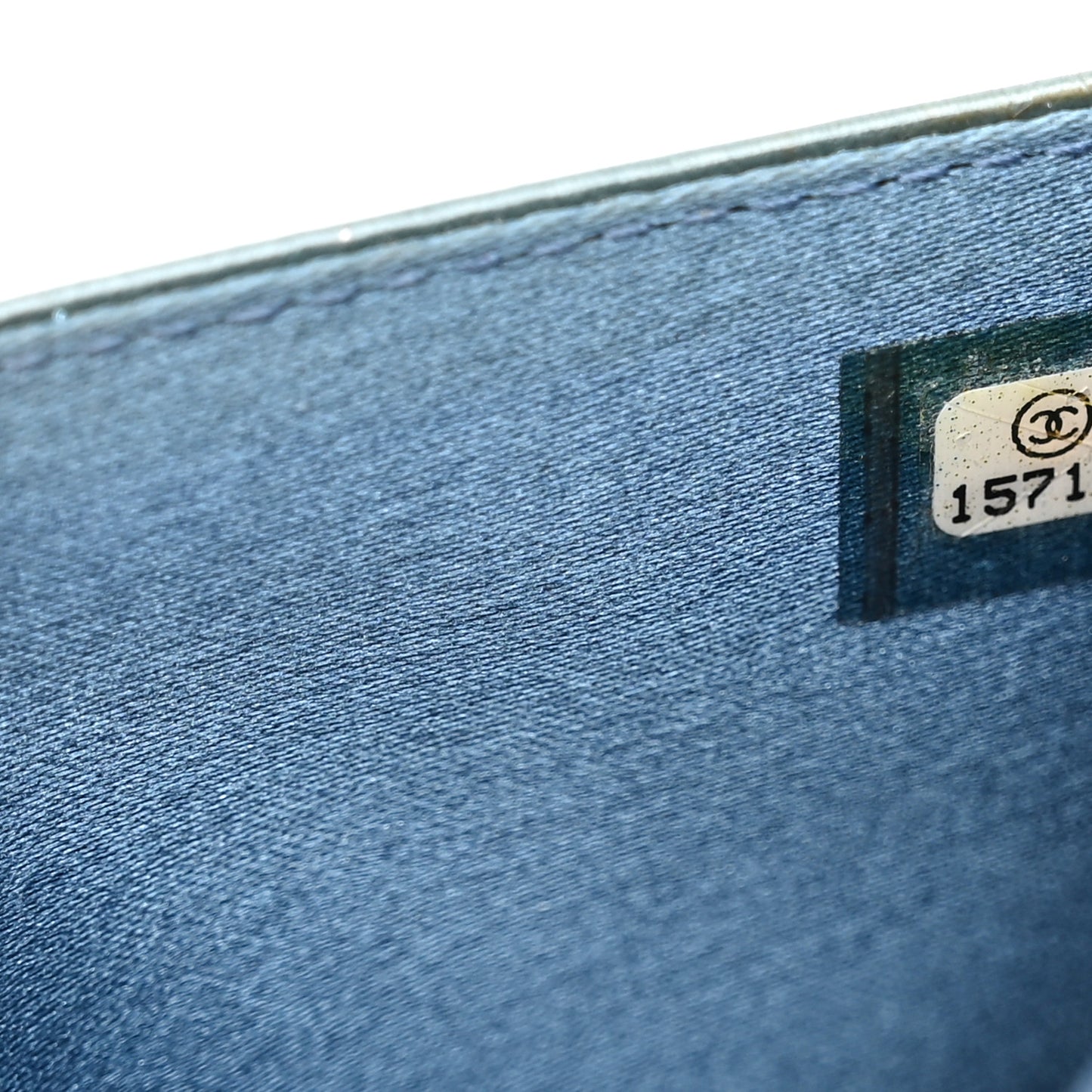 Patent Camellia Wallet on Chain WOC Royal Blue