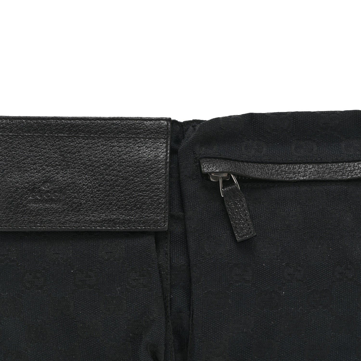 Gucci GG Monogram Double Pocket Belt Bag Black 8 of 10