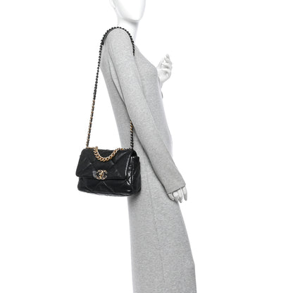 Chanel Lambskin Quilted Medium Chanel 19 Flap Black 2 of 10