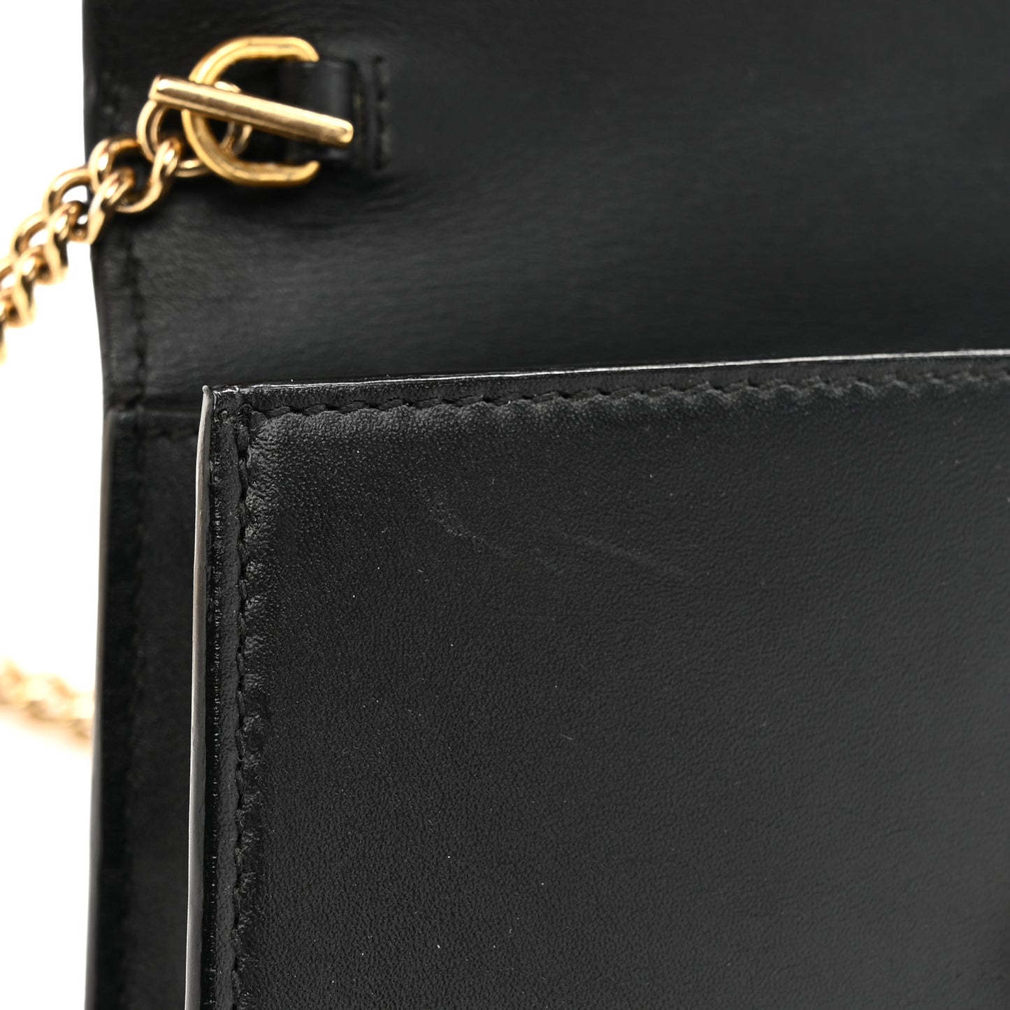 Calfskin Super Mini Sylvie Chain Shoulder Bag Black