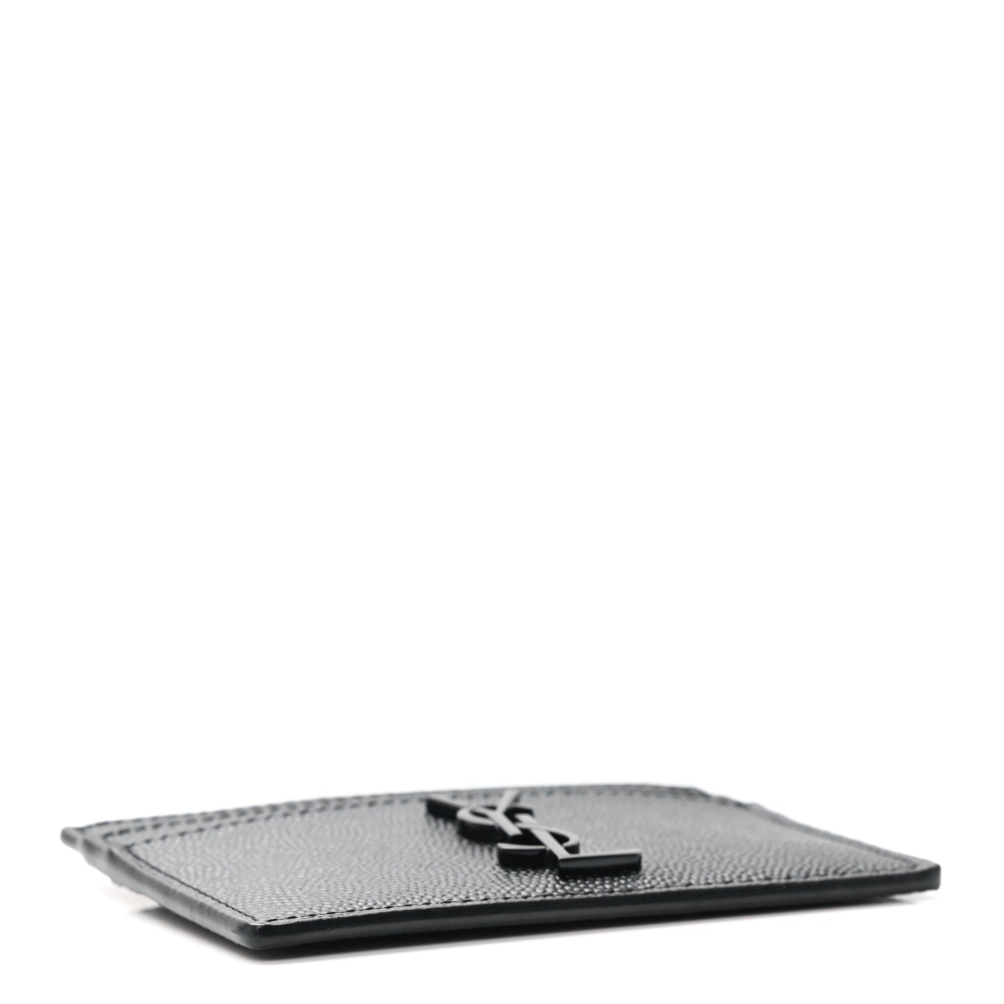 Grain De Poudre Monogram Credit Card Case Black