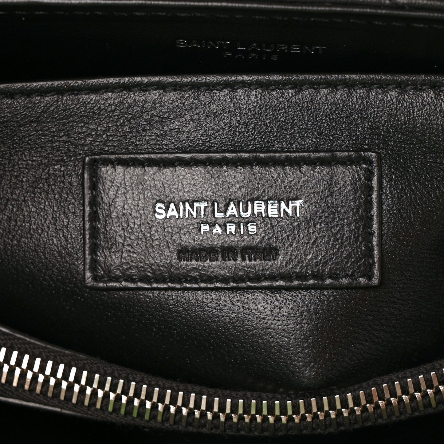 Calfskin Y Quilted Monogram Small Loulou Chain Satchel Black