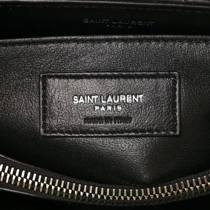 Saint Laurent Calfskin Y Quilted Monogram Small Loulou Chain Satchel Black 6 of 8