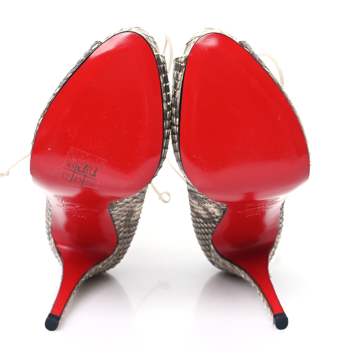 Christian Louboutin Snakeskin Juste 120 Pumps 38.5 Roccia 5 of 7