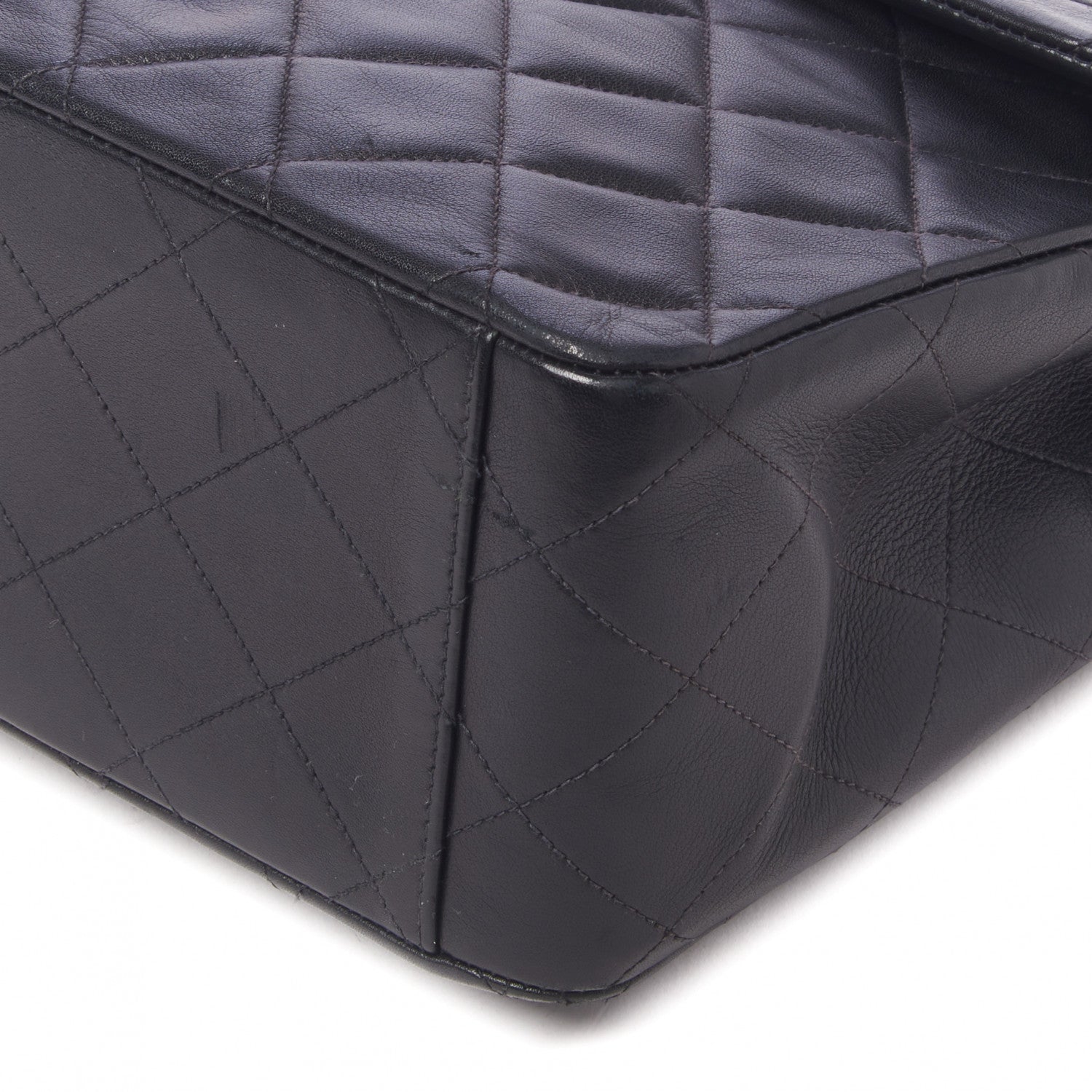 Chanel Lambskin Quilted XL Jumbo Single Flap Black 5 of 10