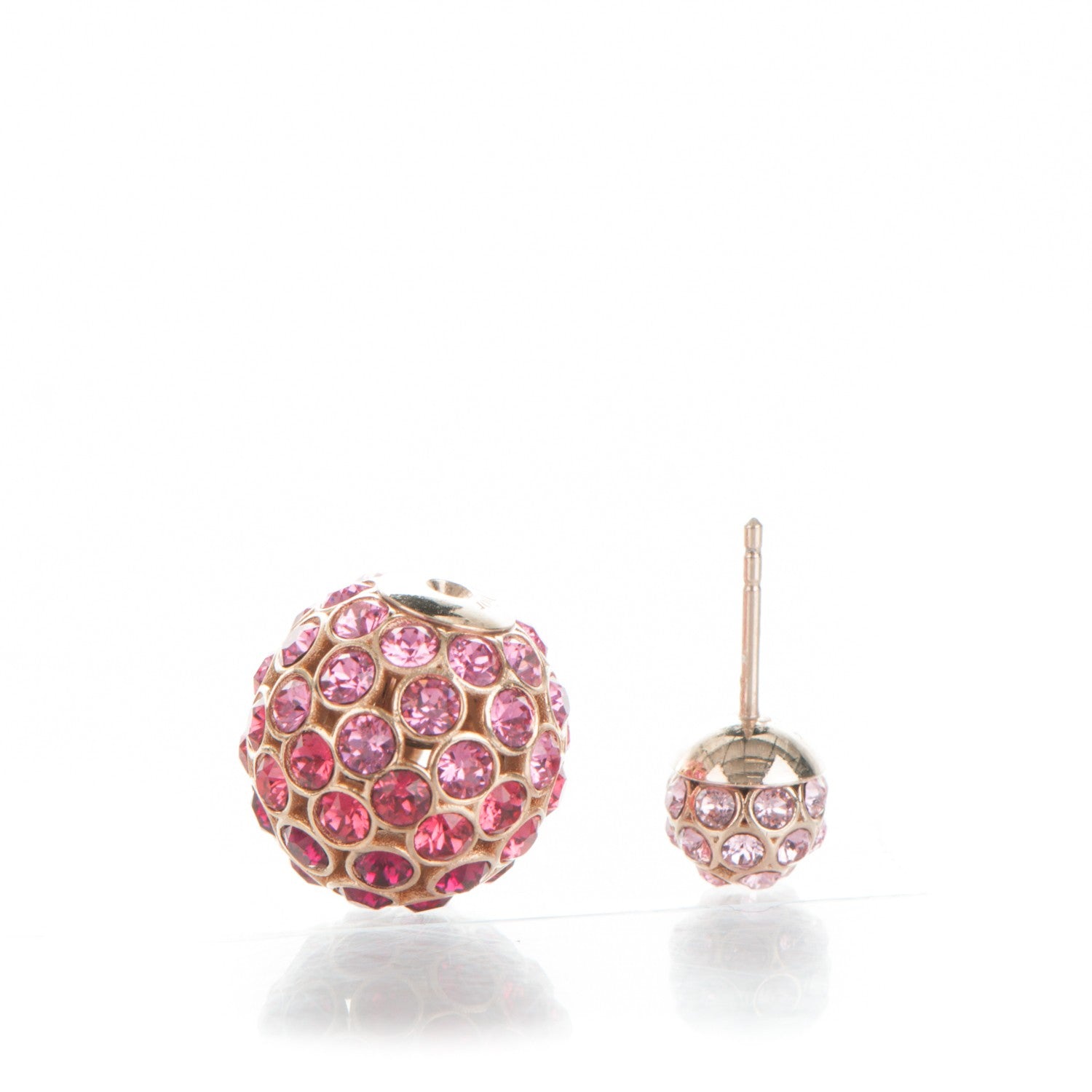 Christian Dior Crystal Mise En Dior Tribal Earrings Pink Gold 3 of 6