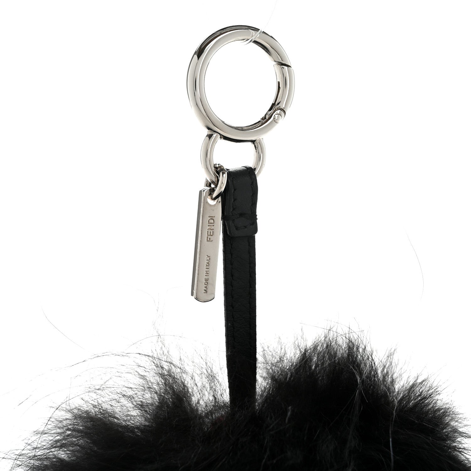 Fendi Rabbit Mink Fox Fur Dragoo Monster Bag Bug Charm Black 3 of 3