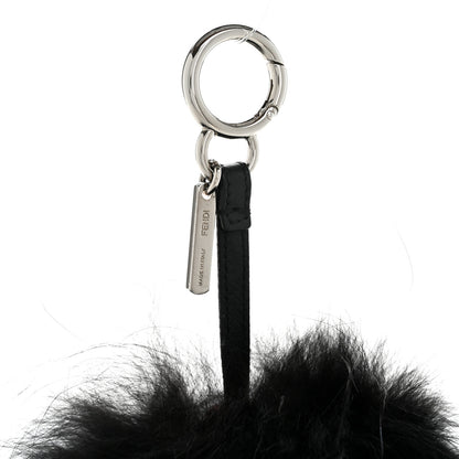 Fendi Rabbit Mink Fox Fur Dragoo Monster Bag Bug Charm Black 3 of 3