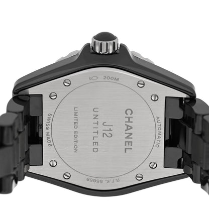 Chanel Stainless Steel Ceramic 38mm J12 Untitled Automatic Watch Black 4 of 5