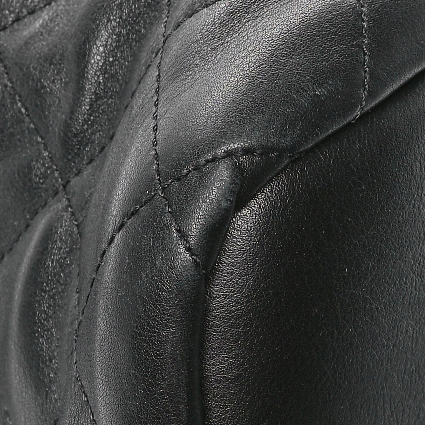 Calfskin Quilted ES Giant Travel Bag Black