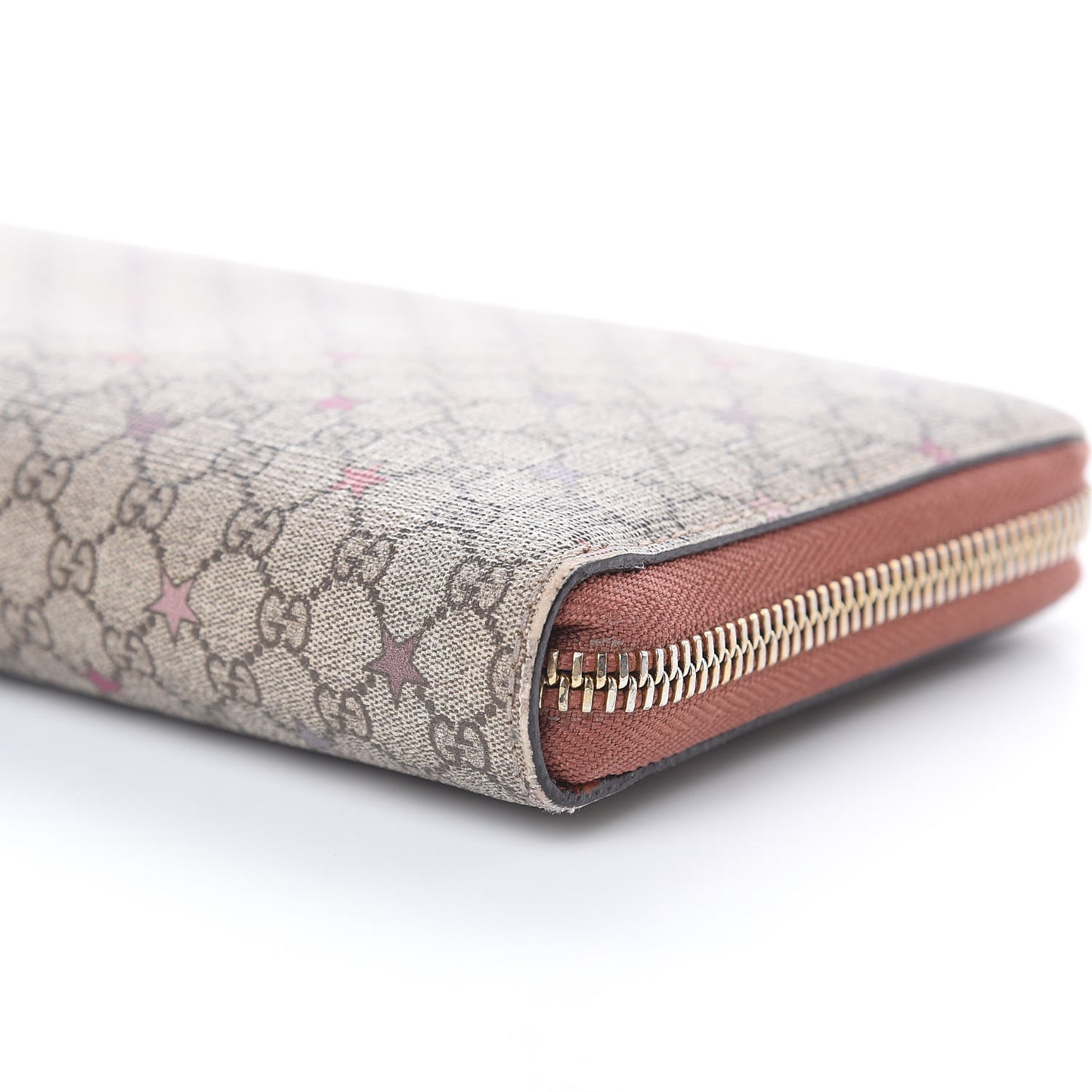 GG Supreme Monogram Stars Zip Around Wallet