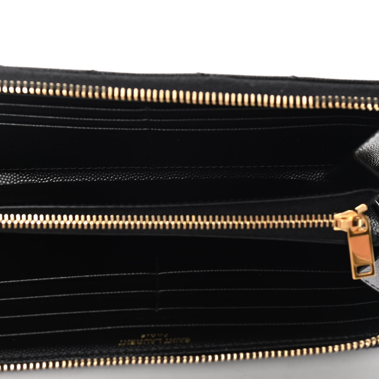 Grain De Poudre Matelasse Chevron Monogram Zip Around Wallet Black