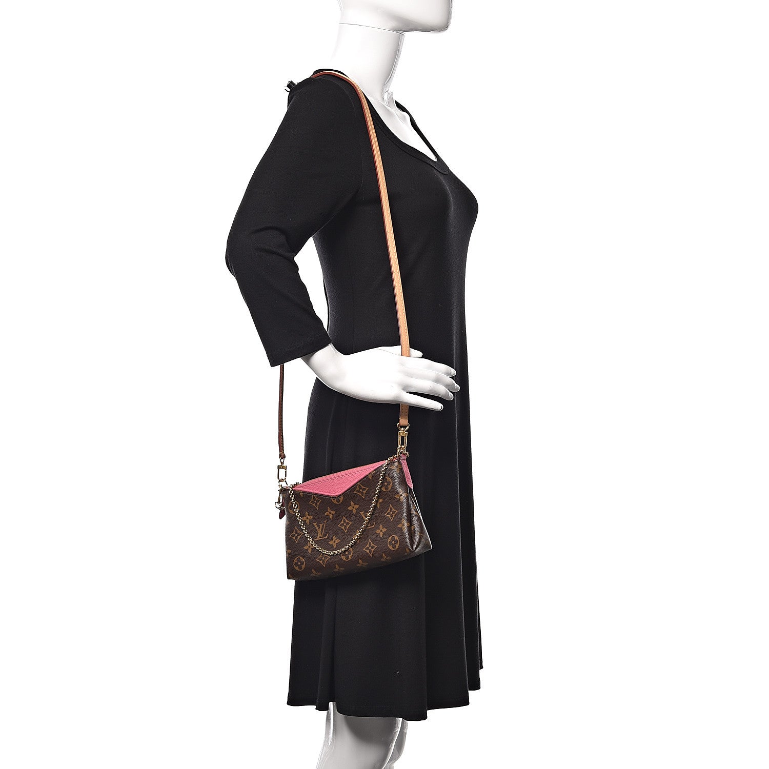 Louis Vuitton Monogram Pallas Clutch Rose Fizzy 2 of 12