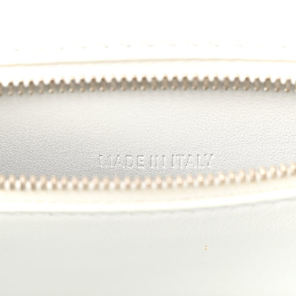 Balenciaga Matte Calfskin Snake Embossed Tonal B Small Hourglass Top Handle Bag Optic White 7 of 11