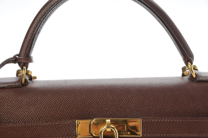 Hermes Courchevel Kelly Retourne 32 Chocolate 35 of 44